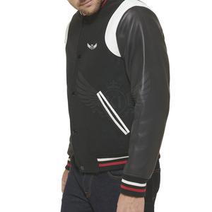 2024 High Quality Low Moq <b>Leather</b> Sleeves Letterman <b>Jackets</b> Customized Logo Printed <b>Leather</b> Sleeves Letterman - Product Image 2