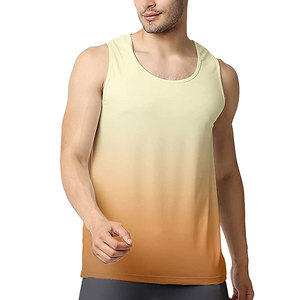 Camiseta sin mangas de verano personalizada para hombre, 100% algodón tejido de secado rápido, ropa deportiva ajustada de talla grande, camiseta sin mangas de corte de verano para - Product Image 1