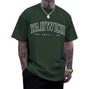 Camiseta de algodón 100% unisex para hombre, camisetas informales de gran tamaño con estampado personalizado y logotipo sólido, camiseta personalizable para hombre - Product Image 2