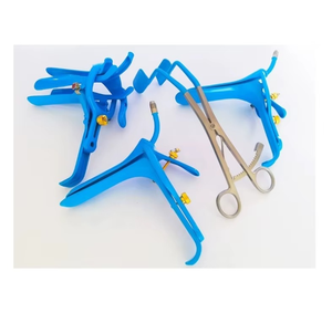 Espéculo vaginal ginecológico de acero inoxidable azul de alta calidad 2026 con aislamiento de aleación y tornillo lateral, tubo de evacuación de humo - Product Image 4