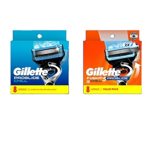 Recharges de rasoir Gillette ProGlide Chill pour hommes, 8 recharges de lames, (lot de 2) - Product Image 1