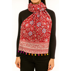 Elegant Cotton Stole for <b>Women</b> Skin Friendly Lightweight <b>Scarf</b> for Regular Wear for Best Price - Product Image 1