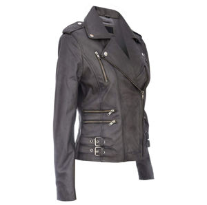Veste en cuir véritable pour femmes de haute qualité 2026 personnalisée Style veste en cuir naturel coupe ajustée - Product Image 3