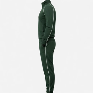 Conjunto Deportivo Unisex con Logotipo Personalizado, Mezcla de Algodón Premium, Chaqueta con Cremallera Transpirable y Ligera y Pantalones Deportivos, OEM ODM Venta al Por Mayor - Product Image 4
