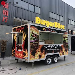 รถขายอาหารเคลื่อนที่ได้สำหรับขายเครื่องดื่มร้อนและของหวานสำหรับขนมขบเคี้ยวทำจากไฟเบอร์กลาสทนทาน - Product Image 6