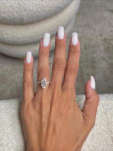 Bague en diamant de laboratoire taille marquise de 3,35 carats, or rose 18 carats, certifiée IGI, F VVS1 VVS2, bague de promesse, cadeau pour elle - Product Image 2