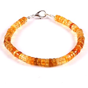 AAA + Unisexe Classique Religieux Gemme Bracelet Naturel Citrine Ombragé Heishi Pneu En Forme De Bracelet Perlé pour Mariages Fêtes - Product Image 1
