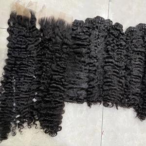 Bundles de cheveux bouclés birmans Offre Spéciale Kinky Curly Deep Curly Jerry Curly Cheveux humains vierges indiens Cheveux vietnamiens - Product Image 1