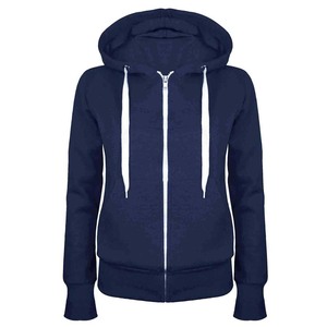 Sudadera con Capucha de Manga Larga para Mujer, Talla Grande, con Bolsillos, 100% Algodón, Forro Polar, Resistente al Viento - Product Image 2