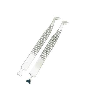 Pince à épiler en acier inoxydable personnalisée en gros applicateur de beauté volume extensions de cils de sourcil conception personnalisée taille couleur - Product Image 2