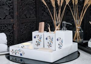 ชุดเครื่องจ่ายผ้าเช็ดปากหินอ่อนคุณภาพสูงอุปกรณ์ในห้องน้ำดีไซน์ชั้นนำ - Product Image 6