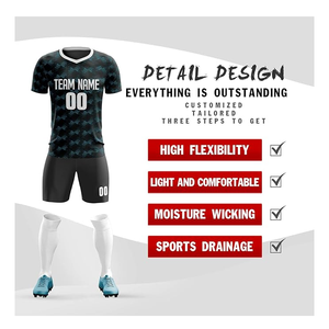 Personalice sus propios uniformes de fútbol de diseño para hombres OEM Uniforme de fútbol de impresión por sublimación completa - Product Image 2