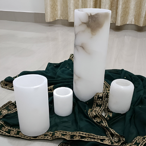 2025 Premium Home Decor Trending Alabaster Tea Light Candelabros Venta caliente Natural Premium Regalo Artículo Envío rápido Comprar ahora - Product Image 4