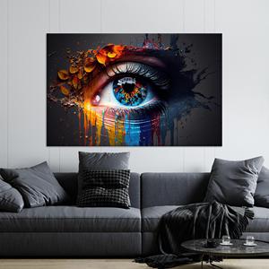 Art mural abstrait en forme de verre : Impression d'illustration moderne sur toile, TOILE ENVELOPPEE - Product Image 1