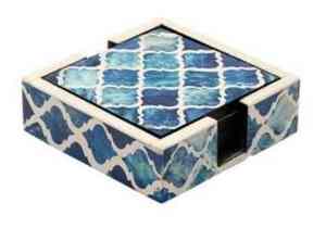 Mesa de Té de Estilo Americano Moderno, Posavasos Decorativo con Incrustaciones de Hueso, Alta Calidad, Hecho a Mano, Diseño de Color Personalizable, Duradero - Product Image 3