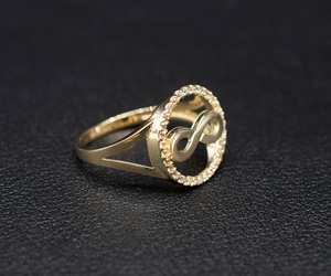 <b>Chunky</b> Hammered GoldPlated <b>Ring</b> in 925 Sterling <b>Silver</b> Statement Band Adjustable <b>Ring</b> Special Women & Girl Statement <b>Ring</b> - Product Image 2