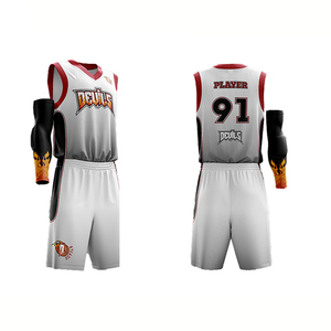 Uniforme de baloncesto reversible para hombre, camiseta y pantalones cortos transpirables de secado rápido para equipo, ropa de baloncesto escolar y universitaria - Product Image 2