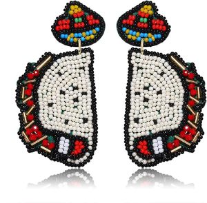 Conjunto de pendientes de cuentas de estilo americano europeo Diseño verde con detalle dorado Accesorios de ropa bohemios occidentales al por mayor - Product Image 4