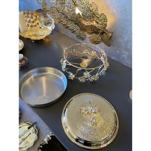 เครื่องอุ่นอาหารราคาถูกทำจากวัสดุทองเหลืองคุณภาพสูงที่ใช้เป็นสารเคลือบสีเงินรูปดอกบัว - Product Image 2