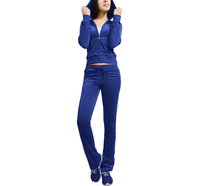 Ensemble de survêtement décontracté pour femme, grande taille, coupe unie, avec veste à capuche à cordon de serrage et pantalon, 2 pièces, coupe-vent