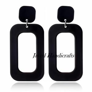 Pendientes de gota de resina de color personalizados lujosos hechos a mano para mujer de alta calidad altamente pulidos con estilo Vintage India - Product Image 4