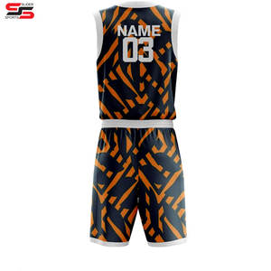 Uniformes de baloncesto antiarrugas para hombres fabricados en poliéster de material duradero profesional - Product Image 2