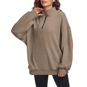 Offres Spéciales décontracté Streetwear femmes écologique polaire à capuche respirant tricoté goutte épaule chiffres avant Logo pour l'hiver - Product Image 3