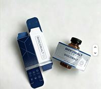 Boîte en papier rigide pliable de luxe personnalisée avec logo en relief doré et insert blister personnalisé pour flacons en verre de 3 ml, 5 ml, 10 ml