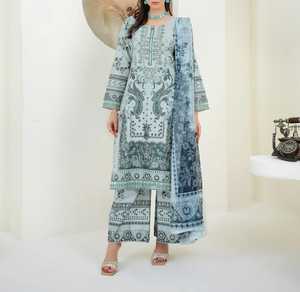 Haute qualité femmes imprimé à la mode femmes pakistanaises casual shalwar Kameez avec Dupatta 2025 meilleur fournisseur - Product Image 2