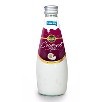 Boisson au lait de coco vietnamienne saveur fruitée dans une bouteille en verre de 290ml Échantillon gratuit de marque Tando Conception gratuite Production OEM