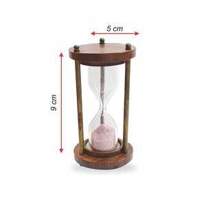 Calvin Thủ công mỹ nghệ "hải lý phong cách 2 min cổ điển Hải Lý đồng hồ cát bằng gỗ đồng hồ đếm thời gian độc đáo một cổ showpiece - Product Image 2