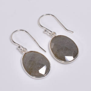 Pendientes de gota de Plata de Ley 925, piedra preciosa de corte redondo de amatista, exportador de joyas de piedras preciosas de plata antigua, joyería de plata fina - Product Image 3