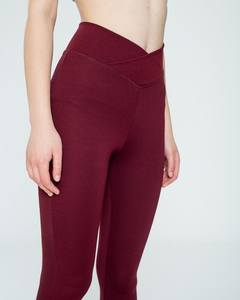 Custom Mid Elastic Waist Solid Yoga <b>Leggings</b> Breathable Spandex/<b>Nylon</b> Eco-Friendly Tummy Control Women's <b>Leggings</b> - Product Image 5