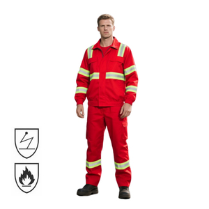 Vêtements de travail de sécurité antistatiques, ignifuges, industriels, FRC, unisexes, FR, haute visibilité, polyester, protection électrique, soudage - Product Image 6
