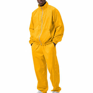 Survêtements en nylon et polyester pour hommes, veste de pluie à fermeture éclair, pantalon décontracté imperméable, coupe-vent à fermeture éclair, survêtement pour hommes - Product Image 1