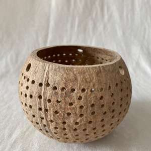 <b>Coconut</b> <b>Candle</b> Holder for Wedding <b>Coconut</b> Handcrafted <b>Candle</b> Holder Made in India <b>Coconut</b> <b>Candle</b> Bowl for Home Restaurant Hot - Product Image 4