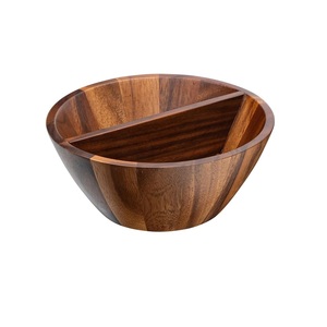 Plat de service à salade en bois artisanal, design unique, finition personnalisée, bois poli en deux parties, inspiré de l'Inde, plat de fête classique - Product Image 4