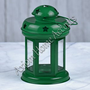 Lanterne en métal suspendue personnalisée élégant Axiom Home Accents verre fer bougeoir fait à la main décorations de mariage de Noël - Product Image 3