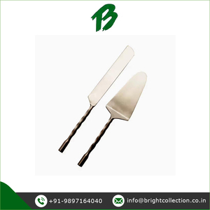 Precio de mercado asequible del juego de cubiertos para servir pasteles de acero inoxidable fabricado en la India disponible para suministro al por mayor - Product Image 4