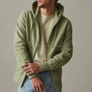 Sudadera con Capucha Completa para Hombre, Sudadera de Algodón Orgánico con Forro Polar, Sudaderas con Capucha para Hombre, Sudadera con Capucha Personalizada con Cremallera - Product Image 1