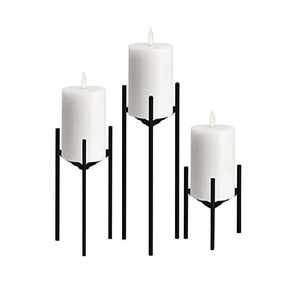 Candelabro de palos de Metal de diseño único, soportes de candelabro de Color negro para decoración de fiesta de boda en casa a bajo precio - Product Image 1