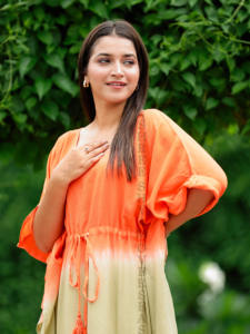 Collection été Robe courte Tie Dye Beachwear Resort Wear Robe élégante Designer Wear - Product Image 3