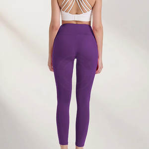 Leggings de yoga avec logo personnalisé imprimé, taille élastique, vente directe d'usine, leggings de yoga, vêtements de sport, service OEM - Product Image 2