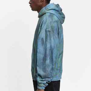 Venta al por mayor de ropa de calle de algodón 100% para hombre con estampado personalizado sudaderas con capucha lavadas con ácido y hombros caídos lisos de gran tamaño para invierno para hombres - Product Image 4