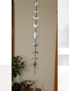 โบฮีเมียนเหล็กแบบโบฮีเมียนแบนเนอร์เฟสของตกแต่งผนังท้องฟ้าประดับด้วยคริสตัลตกแต่งดวงจันทร์ที่ไม่เหมือนใครแขวนติดผนัง - Product Image 3