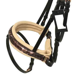 Brida de Cuero de Lujo para Caballo con Forma Anatómica, Adornos Dorados y Riendas Ajustables, Cuero Genuino al por Mayor - Product Image 2