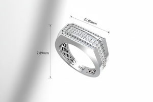 Anillo de Arquitecto para Hombre en Oro de 14K con Diamante de Corte Brillante Redondo - Product Image 2