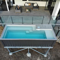Piscines en conteneurs directement de l'usine, piscines extérieures hors sol avec structure en acier durable