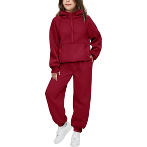 Kids <b>Black</b> Sweatshirt <b>Boys</b> Sports Tracksuits Full Joggers High Quality 100% Polyester Tracksuit - Product Image 2