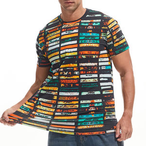 OEM al por mayor 100% poliéster hombres gimnasio deportes camisetas personalizadas impresas lisas en blanco sublimación formal de punto ropa deportiva - Product Image 4